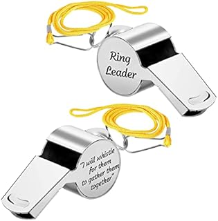 Uiopa Whistles Sports, Personalised Engraved Whistle with Lanyard, Stainless Steel Loud Whistle for Teachers Coaches Referee Lifeguards Emergency,Silver,4.5x1.8x2 cm