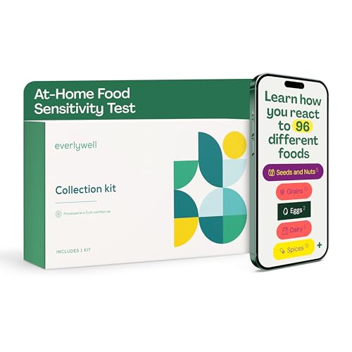 Everlywell Food Sensitivity Test - Learn How Your Body Responds to 96 Different Foods - at-Home Collection Kit - CLIA-Certified Labs - Ages 18 Plus