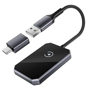 Basesailor draadloze CarPlay en Android Auto Adapter,2024 opgewaardeerd Bluetooth Car Play Dongle voor Converteren Fabriek Bedraad naar Draadloos,Geschikt voor Auto’s Vanaf 2015,iPhone iOS 10+