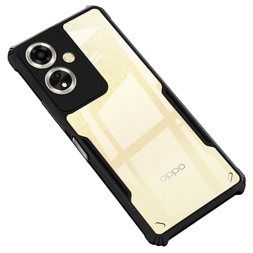 Image of Zapcase Back Case Cover for Oppo A59 5G | Compatible for Oppo A59 5G Back Case Cover | Clear Case with Camera Protection | (TPU + PC | Matte Black)