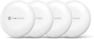 NOVOO Smart Tag, Étiquette Bluetooth pour Apple & Google Find My, Alarme 80dB, Étanche IPX5, Pile Remplaçable, Parfait pour Clés, Valises Et Sacs, 4 Pack