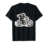 Funny Bigfoot Sasquatch Riding Motorcycle Bike Biker T-Shirt
