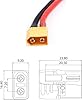 EUROBIKE XT60 Male Connector Battery Extension Cable, 14 AWG, 4 inches (10cm), for Motorcycle, Cars, Tractor, Solar Panel #1