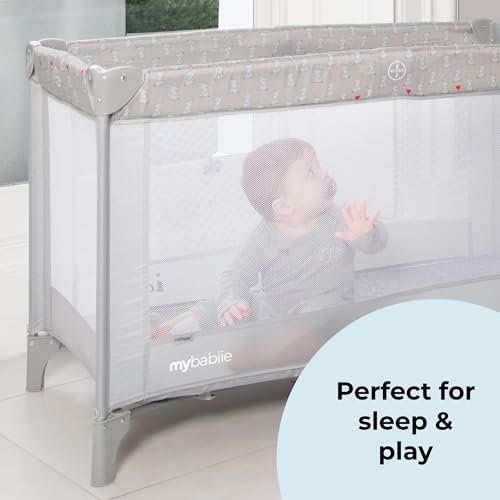 Image of My Babiie Dani Dyer Elephants Travel Cot