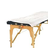 Einweg-Laken, weiß, wasserfest beschichtet, Karton mit 10 x 10 Stück, Hygieneauflage für Massage-/Therapieliegen