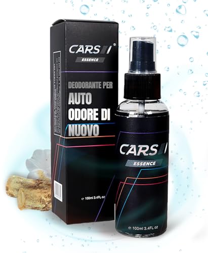 CARS ESSENCE Deodorante per auto odore di nuovo 100 ml | La tua auto con odore di nuovo come il primo giorno | Deodorante spray che neutralizza e assorbe gli odori