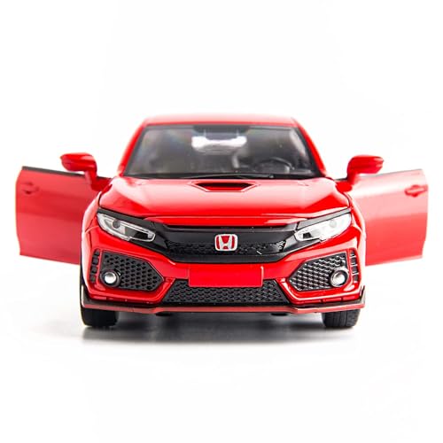 Image of VARIYA ENTERPRISE Metal Pull Back Diecast Car 1:32 Honda Civic Pull Back Car Model With Sound Light Boys Gifts Toys For Kids?Pack Of 1?,Multicolor