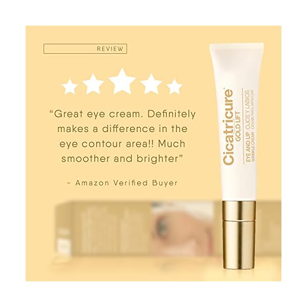 Cicatricure Gold Lift Dual Contour Eye and Lip Wrinkle Cream, Anti Aging Skin Care to Reduce Dark Circles, Puffiness & Expression Lines, 0.5 Ounce