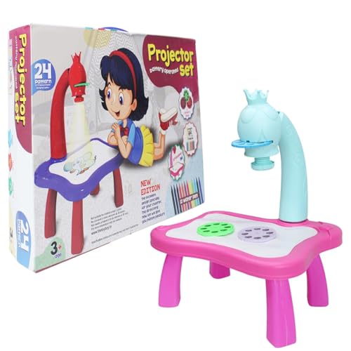 Image of Prime Projector Lamp Painting Set Child Trace and Draw Projector Toy Learn to Draw Playset for Toddlers Kids Projection Drawing Board Projector Table (Projector Lamp), Multicolor