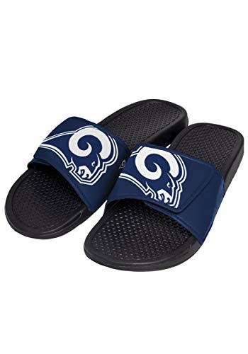 Image of FOCO mens NFL Team Cropped Big Logo Shower Sport Slide Flip Flop Sandals