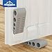 HOMOTEK 2 Pack Wedge Rubber Door Stops Door Chucks Stoppers Wall Protector for Floor & Bottom of Door with Self Adhesive White Holder, 5