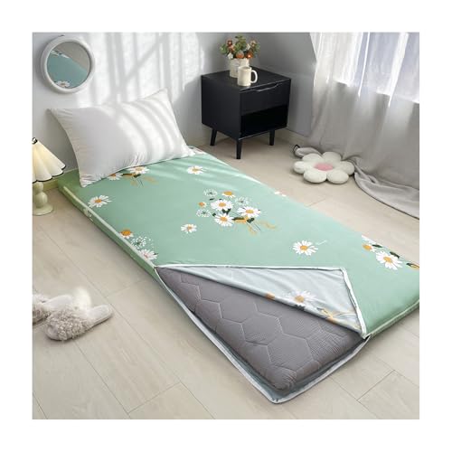 Mswborml Universel Housse de Protection pour Futon avec Fermeture Éclair, Coton Housse de Futon Sol Japonaise Housse de Matelas Futon de Sol Japonaise...