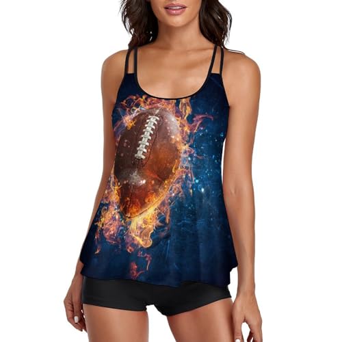 Robe de plage tankini motif rugby fire pour vos activités nautiques et vacances d'été