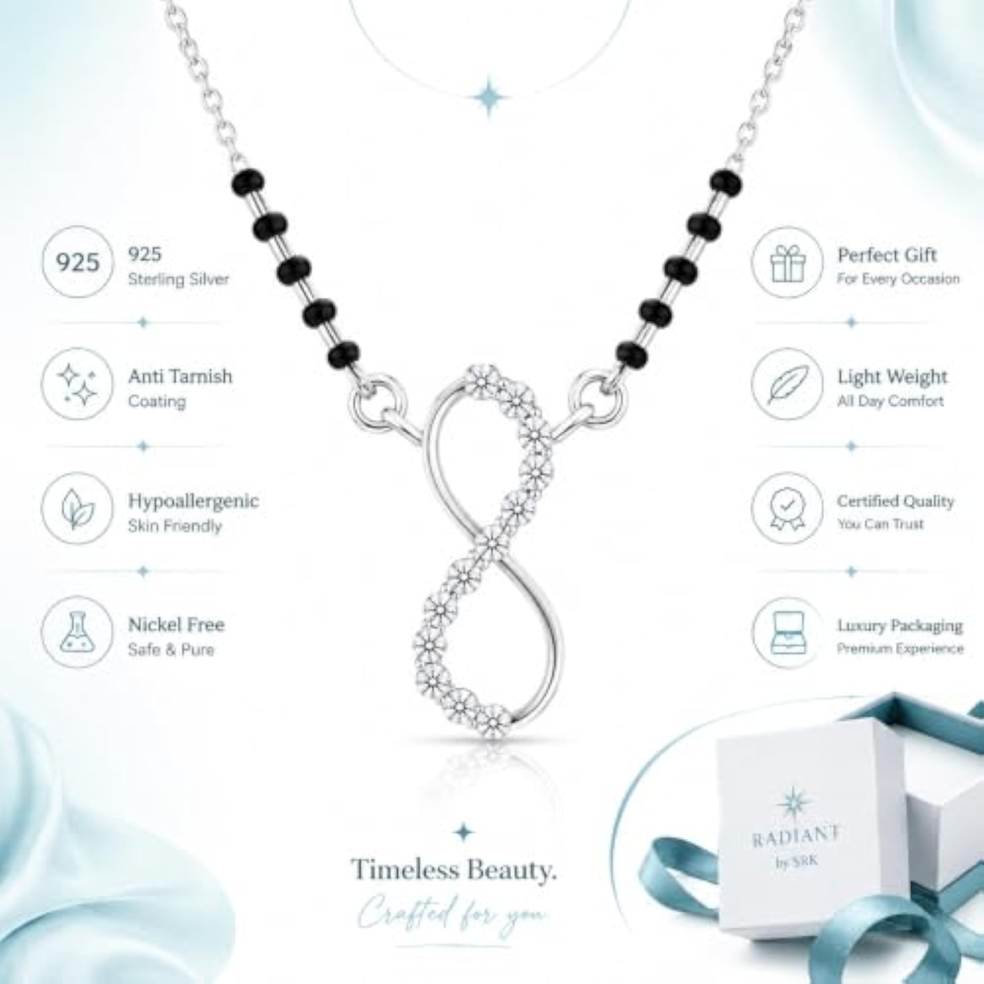 Women's Eternal Love Infinity Silver Necklace