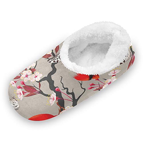 Oyihfvs Unisex Fuzzy House Slippers Memory Foam Warm Slip Shoes Fur Lining M-XXL2