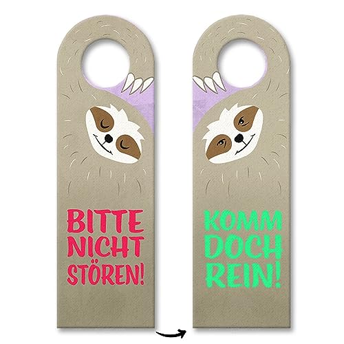 Türhänger mit süßem Faultier - Bitte nicht stören oder Komm doch rein...