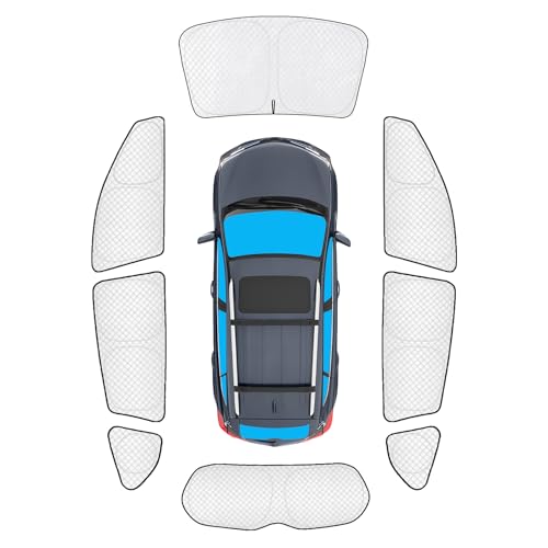 Image of KMF 8pcs Thicken Sun Shades for Toyota RAV4 2013-2018 Accessories, Full Car Window Covers Sunshade for Windshield Side Rear, UV Block and Blackout Privacy for Car Camping Outdoor