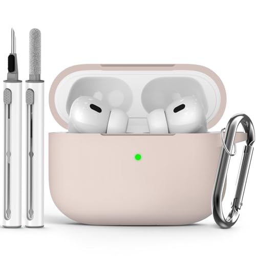 Image of Ljusmicker for AirPods Pro Case Cover with Cleaner Kit,Milk Tea | Silicone Protective Cover for Apple AirPods Pro 2nd /1st Generation Case with Keychain for Women Men,Shockproof
