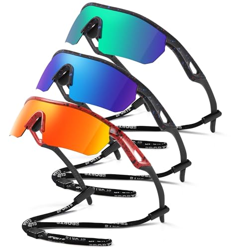 Image of Kids Sunglasses Youth Baseball Sunglasses for Boys Girls 3-12 Polarized Softball Sports Goggles UV Protection