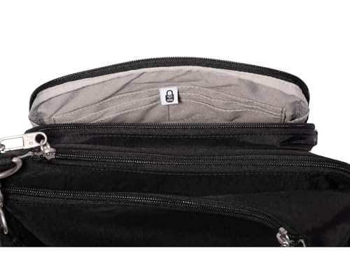 Baggallini Securtex Anti-Theft Crossover Crossbody Bag for Travel 11”w X 8.5”h, RFID, Built-in Wallet, Locking Zippers4