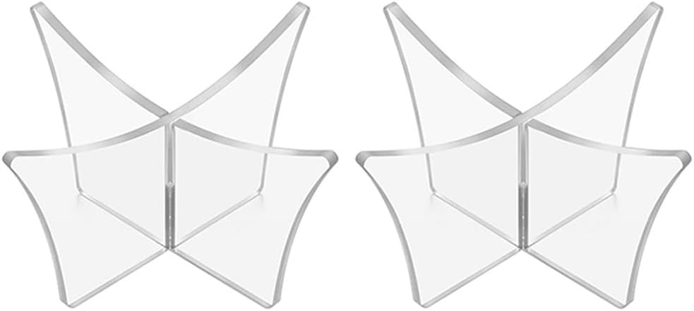 2Pcs Transparent Acrylic Ball Stand Holder Clear Football Display Stand Non-Slip Design Basketball Stand Storage Holder for Volleyball Soccer Rugby Ball