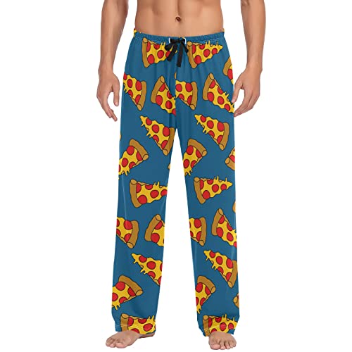 ALAZA Men's Pizza Doodle Drawstring Pants Elastic Waist