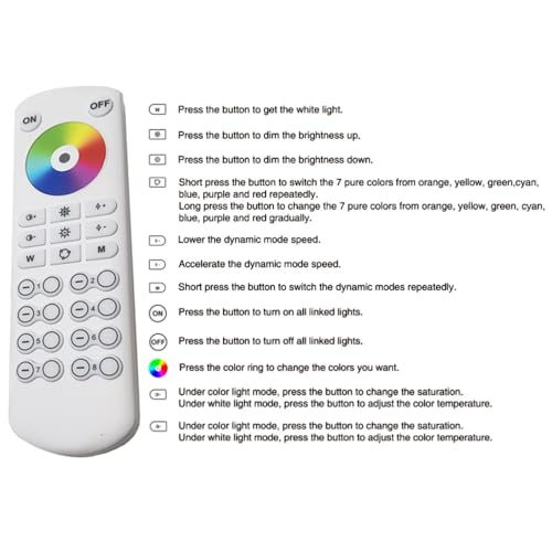 Control remoto LED con WiFi 2.4GHz RGB+CCT 8 zonas miniatura 4