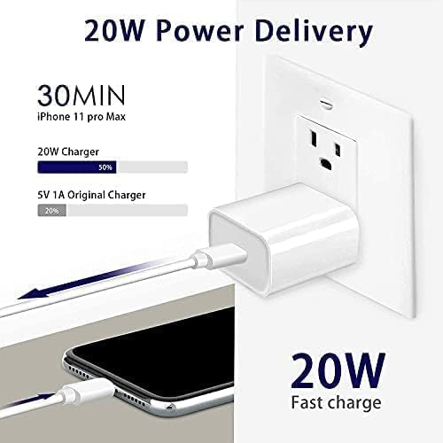 Image of Etguuds Charger Compatible with iPhone 20W Charger with Type C to Lightning 3.3Ft Long PD Cable Compatible with iPhone 13, 13Pro, 13 Pro Max, 14, 14 Pro, 14 P