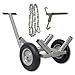 Log Dolly with Secure Binder Choker Chain Heavy-Duty Steel 440 Lb Timber Trolley Lumber Cart Hand Mover Logging Wood Hauler Firewood Moving Handcart Wheels Outdoor Tool Transport Log Carrier Grey