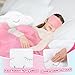 Fanfanwin 18 Pcs Sleepover Party Supplies Set 6 Pcs Cloud Fuzzy Throw Pillows 6 Pcs Fleece Soft Blankets 6 Pcs Pink Sleep Eye Mask Sleeping Stuff Accessories for Slumber Spa Pajama Favors
