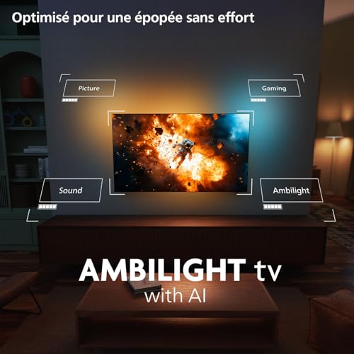 Philips 42OLED81012 42" 106 cm 4K OLED Ambilight Google TV 2025 - vue 8