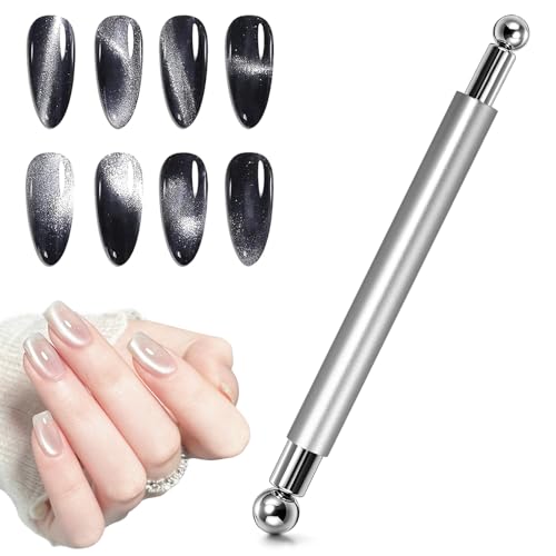 Elegirme ネイルマグネット 磁石 強力 初心者でも成功率アップ 滑り止めグリップ 金属製 ジェルネイル キャッツアイ用 ビー玉 フレンチ セルフネイル ネイルアート ツールの画像