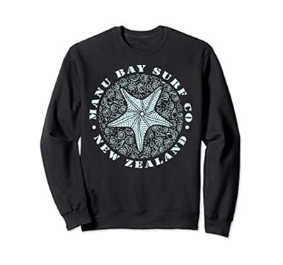 Manu Bay Surf Company New Zealand Light Blue Starfish Surfer Sudadera | Ya disponible en tu tienda friki favorita! En mundofriki.es!