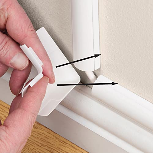 Image of D-Line Large Cable Raceway Flat Bend, for use with 2 inch (W) x 1 inch (H) Cable Cover - 5-Pack, White