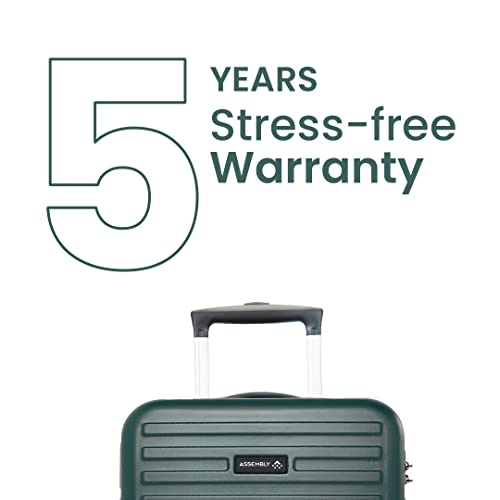 Image of THE ASSEMBLY Polycarbonate Cabin Trolley Bag & Large Check-In Luggage Set 40L & 85L Premium Hard-Sided 4 Wheels Spinner Trolley Bags (Forest Green- Starklite)