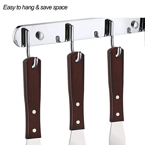 4PCS Straight Cake Icing Spatula Set with 4, 6, 8 & 10 Inch Stainless Steel Blade, Wood Handle Decorating Frosting Tools and Cake Stripping Tool