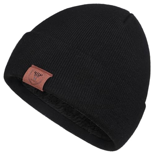 ［OZERO］ 【高編成ニット＋裏起毛】 ニット帽 防寒 地厚 冬 男女兼用 フリーサイズ 防寒帽子 保温・防風・通...
