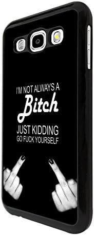 257 - Middle Finger I'm Not Always A Bitch Just Kidding Design for Samsung Galaxy J1 (2016) SM-J120F Fashion Trend CASE Back Cover Plastic&Thin Metal - Black image 2