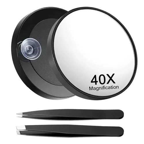 40x Magnifying Mirror, Magnifying Mirror 40x With Stand, Magnif ying Mirror With Tweezers, 40 X Magnif ying Mirror, Magnif ying Suction Cup Mirror, Magnif ying Mirror With Suction Cups