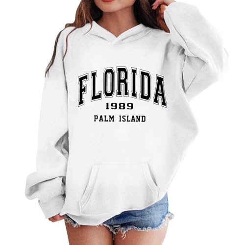 Sudadera con capucha para niñas, manga larga y suave, con estampados de letras únicos y diseño casual, ideal para uso diario, fiestas de Halloween y actividades al aire libre, disponible en múltiples