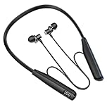 Neckband Headphones for Running Bluetooth 5.3 Playtime up to 100 Hours LED Battery Display Headphone in Ear, Ipx4 Bluetooth Earphones with Microphone Magnetic Headset with Noise Reduction (Black)