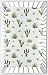 Sweet Jojo Designs Pink and Green Boho Watercolor Baby Girl Fitted Mini Portable Crib Sheet for Cactus Floral Collection - for Mini Crib or Pack and Play ONLY
