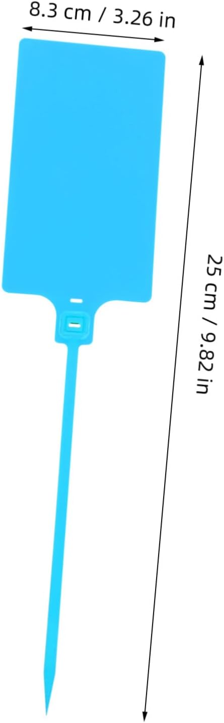 100pcs Blue Plastic Shipping Labels Tags with Wire 5.8x100mm Sturdy Luggage and Cable Shipping Tags for Industrial Packaging and Inventory Management