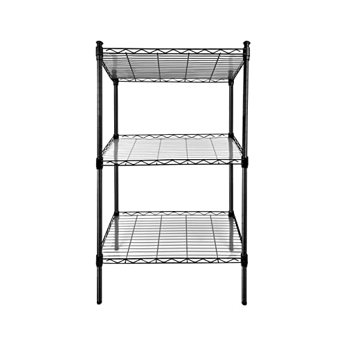 3-Tier Wire Shelving Unit And Storage, Adjustable Shelves For Storage Heavy Duty Metal Wire Rack Shelving For Garage Kitchen Pantry Closet Laundry Load 400Lbs (23.5 X 13.5 X 35.5 Inch) #TOP2