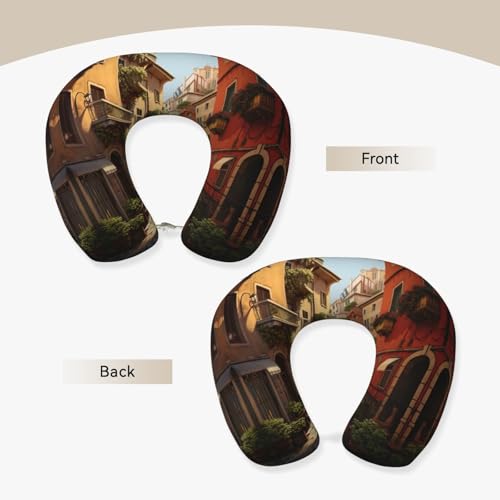 Almohada de viaje Polycotton Negra con espuma viscoelástica miniatura 3