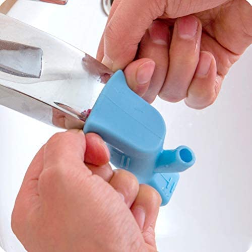 Miniatura 3 de Exceart Extensor de grifo de silicona, 3 unidades, extensor de grifo, extensor de fregadero para niños pequeños (verde, azul y rosa)