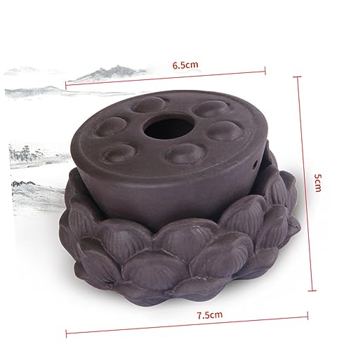 Herramienta de Moxibustión para Cuidado Corporal, Portátil, Hecha de Arcilla Morada, Dispositivo para Quemar Moxa en el Ombligo, Duradera, para Uso Doméstico y al Aire Libre, para Terapia de Compresión Térmica miniatura 2