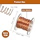 Electroculture Gardening Kupferdraht 1Mm X 10M, Kupferlackdraht Für Die Schmuckherstellung, Isoliert Copper Wire, Biegsam Reiner Kupferdraht Für Garten, Pflanzen,Elektrotechnik, Diy, Handwerk