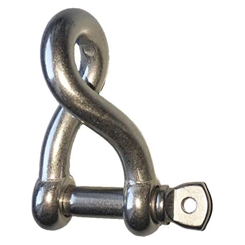 Sunload Schäkel gedrehte Form Edelstahl AISI 316 V4A 2 Stück (12 mm) Cover