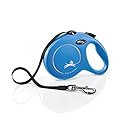 Flexi New Classic Tape Blue Large 8m Retractable Dog Leash/Lead for dogs up to 50kg/110lbs